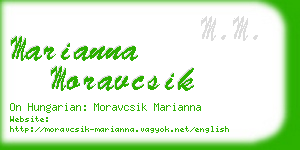 marianna moravcsik business card